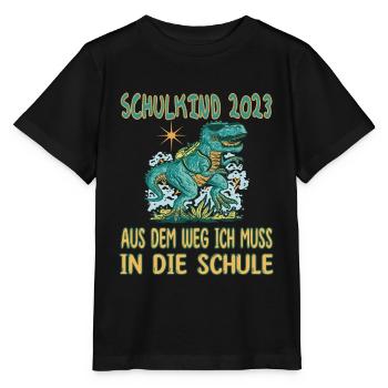 Schulkind 2023 aus dem Weg - Einschulung 2023 - Stanley/Stella Kinder T-Shirt MINI CREATOR  - Schwarz - Vorne - Mikhail (115cm)