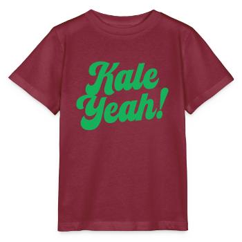 Kale Yeah - Stanley/Stella MINI CREATOR Kids’ T-Shirt - burgundy - Front - Kain (125cm)