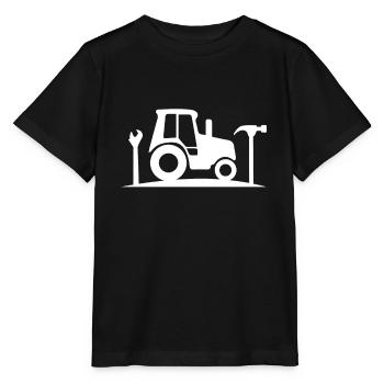 Mechaniker - Stanley/Stella Kinder T-Shirt MINI CREATOR  - Schwarz - Vorne - Mikhail (115cm)