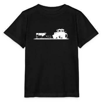 Landwirt - Stanley/Stella Kinder T-Shirt MINI CREATOR  - Schwarz - Vorne - Mikhail (115cm)