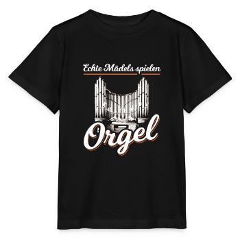 Joueur d'orgue orgue musicien joueur d'orgue - T-shirt bio MINI CREATOR Stanley/Stella Enfant - noir - Devant - Mikhail (115cm)