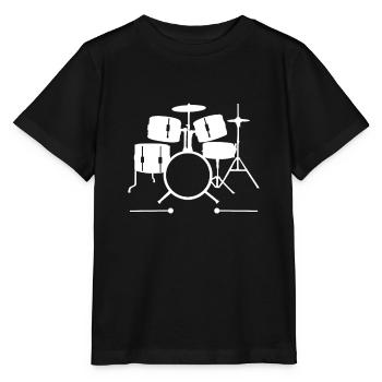 Drums - Stanley/Stella MINI CREATOR Kids’ T-Shirt - black - Front - Mikhail (115cm)