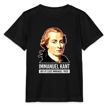 Immanuel Kant Tried philosopher lecturer - Stanley/Stella MINI CREATOR Kids’ T-Shirt - black - Front - Mikhail (115cm)