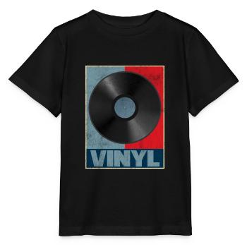 Disque phonographe en vinyle Vintage Musique Rétro DJ Cadeau - T-shirt bio MINI CREATOR Stanley/Stella Enfant - noir - Devant - Mikhail (115cm)