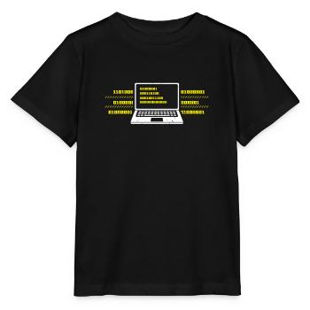 Ordinateur - T-shirt bio MINI CREATOR Stanley/Stella Enfant - noir - Devant - Mikhail (115cm)