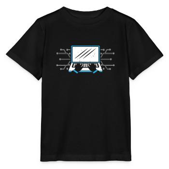 Ordinateur - T-shirt bio MINI CREATOR Stanley/Stella Enfant - noir - Devant - Mikhail (115cm)