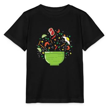 asian bowl - Stanley/Stella MINI CREATOR Kids’ T-Shirt - black - Front - Mikhail (115cm)