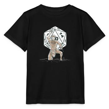RPG Pen and Paper RPG GAMER cube Dice Dieu - T-shirt bio MINI CREATOR Stanley/Stella Enfant - noir - Devant - Mikhail (115cm)