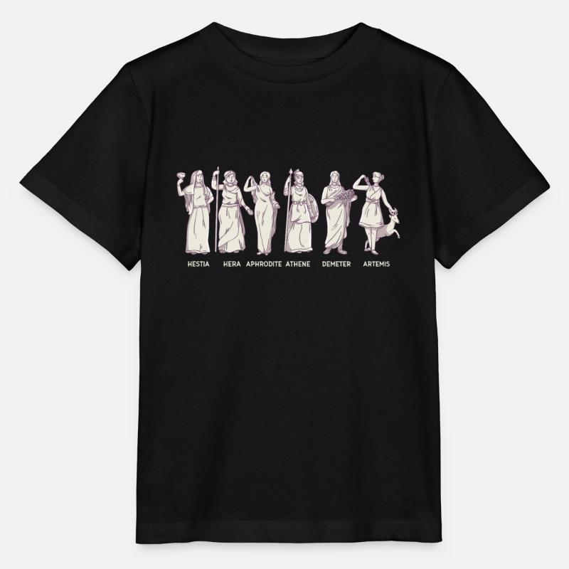 Grèce Athènes GODDESSES GRECQUES Vacances - T-shirt bio MINI CREATOR Stanley/Stella Enfant - noir