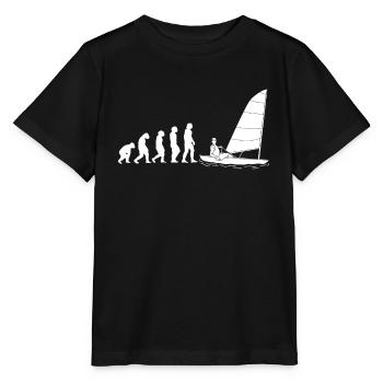 EVOLUTION voile à voile bateau à voile yacht yacht se - T-shirt bio MINI CREATOR Stanley/Stella Enfant - noir - Devant - Mikhail (115cm)