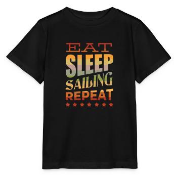 Voile à voile voilier bateau yacht REPEAT - T-shirt bio MINI CREATOR Stanley/Stella Enfant - noir - Devant - Mikhail (115cm)