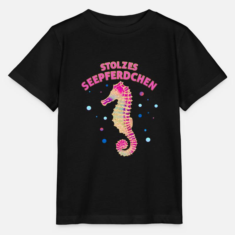 Stolzes Seepferdchen - Stanley/Stella Kinder T-Shirt MINI CREATOR  - Schwarz