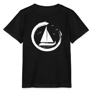 Voile voile bateau Voilier Yacht Yacht - T-shirt bio MINI CREATOR Stanley/Stella Enfant - noir - Devant - Mikhail (115cm)