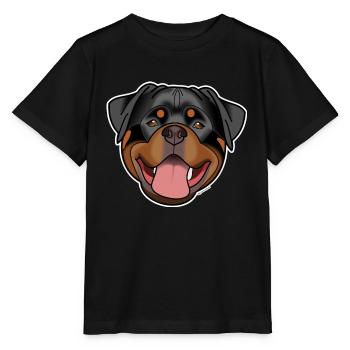 Rottweiler - natur - Stanley/Stella Kinder T-Shirt MINI CREATOR  - Schwarz - Vorne - Mikhail (115cm)