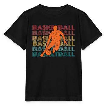 Joueur de basket-ball joueur de basket-ball jeu de basket-ball - T-shirt bio MINI CREATOR Stanley/Stella Enfant - noir - Devant - Mikhail (115cm)