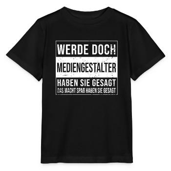 Designer Geburtstag lustiges Mediengestalter - Stanley/Stella Kinder T-Shirt MINI CREATOR  - Schwarz - Vorne - Mikhail (115cm)