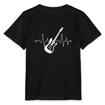 Die Herzfrequenz eines Gitarristen - Stanley/Stella Kinder T-Shirt MINI CREATOR  - Schwarz - Vorne - Mikhail (115cm)