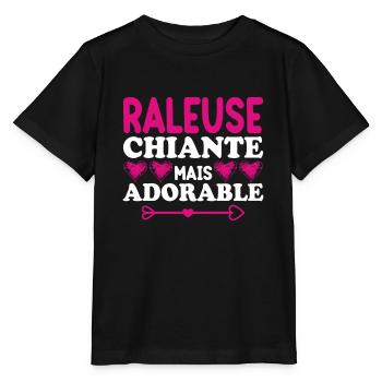 Raleuse Chiante Mais Adorable - T-shirt bio MINI CREATOR Stanley/Stella Enfant - noir - Devant - Mikhail (115cm)