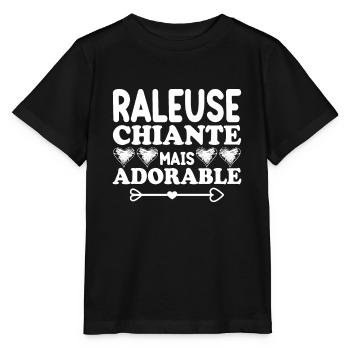 Raleuse Chiante Mais Adorable - T-shirt bio MINI CREATOR Stanley/Stella Enfant - noir - Devant - Mikhail (115cm)