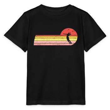 Federball Spieler Badmintonspielerin Damen - Stanley/Stella Kinder T-Shirt MINI CREATOR  - Schwarz - Vorne - Mikhail (115cm)