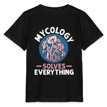 Mycologie Champignons Nature Forêt Idée Cadeau - T-shirt bio MINI CREATOR Stanley/Stella Enfant - noir - Devant - Mikhail (115cm)