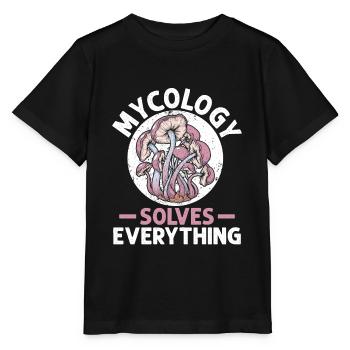 Mycologie Champignons Nature Forêt Idée Cadeau - T-shirt bio MINI CREATOR Stanley/Stella Enfant - noir - Devant - Mikhail (115cm)