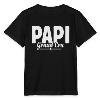 Papi Grand Cru Anniversaire Cadeau De Noël Amour - T-shirt bio MINI CREATOR Stanley/Stella Enfant - noir - Devant - Mikhail (115cm)