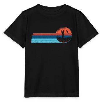 Angler Angelboot Fliegenflischen Rute Angeln - Stanley/Stella Kinder T-Shirt MINI CREATOR  - Schwarz - Vorne - Mikhail (115cm)