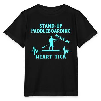 SUP paddle paddle Stand Up Paddle Surf - T-shirt bio MINI CREATOR Stanley/Stella Enfant - noir - Devant - Mikhail (115cm)