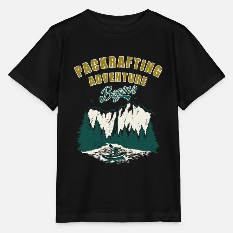 Packraft-Kajak Packraft-rafting Paddel-Boot - Stanley/Stella Kinder T-Shirt MINI CREATOR  - Schwarz