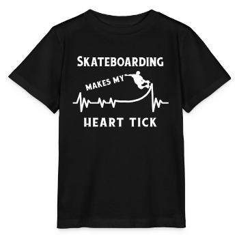 Skateboard Skater Ramp Patinage Heartbeat - T-shirt bio MINI CREATOR Stanley/Stella Enfant - noir - Devant - Mikhail (115cm)