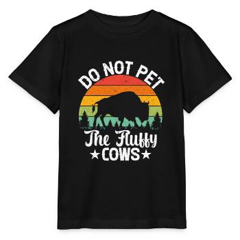 Ne Pas Caresser Les Vaches En Peluche - T-shirt bio MINI CREATOR Stanley/Stella Enfant - noir - Devant - Mikhail (115cm)
