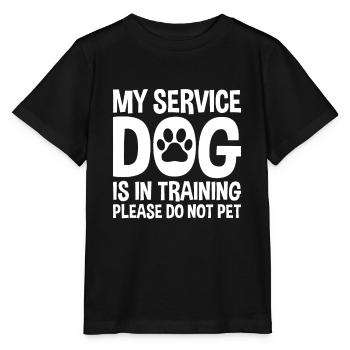 Mon Chien D'assistance Est En Formation - T-shirt bio MINI CREATOR Stanley/Stella Enfant - noir - Devant - Mikhail (115cm)