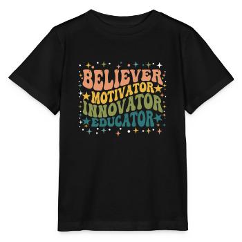 Croyant Motivateur Innovateur Éducateur - T-shirt bio MINI CREATOR Stanley/Stella Enfant - noir - Devant - Mikhail (115cm)