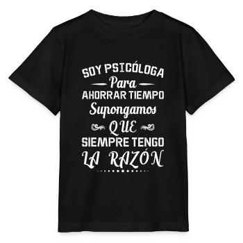 Je Suis Psychologue - T-shirt bio MINI CREATOR Stanley/Stella Enfant - noir - Devant - Mikhail (115cm)
