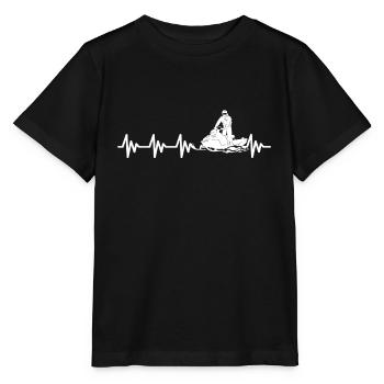 Snowmobile driver Snowmobile Cardiogram - Stanley/Stella MINI CREATOR Kids’ T-Shirt - black - Front - Mikhail (115cm)