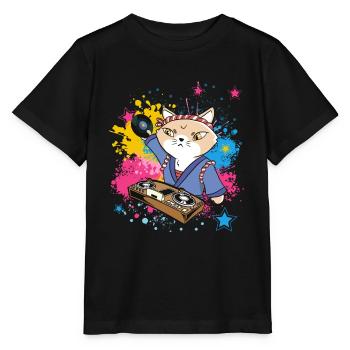 Musique Disc Jockey DJ Vinyl Turntable Japon - T-shirt bio MINI CREATOR Stanley/Stella Enfant - noir - Devant - Mikhail (115cm)