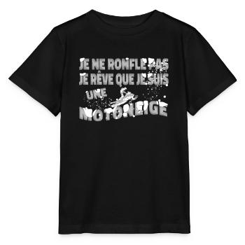 Conducteur de motoneige Motoneige Motoneige - T-shirt bio MINI CREATOR Stanley/Stella Enfant - noir - Devant - Mikhail (115cm)