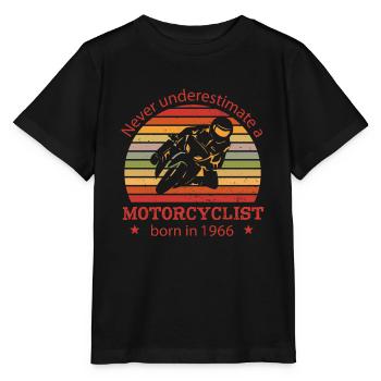 Moto vintage 1966 anniversaire cyclomoteur - T-shirt bio MINI CREATOR Stanley/Stella Enfant - noir - Devant - Mikhail (115cm)
