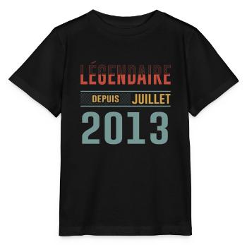 Juillet 2013 Anniversaire Idée Cadeau Vintage - T-shirt bio MINI CREATOR Stanley/Stella Enfant - noir - Devant - Mikhail (115cm)