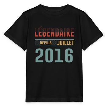 Juillet 2016 Anniversaire Idée Cadeau Vintage - T-shirt bio MINI CREATOR Stanley/Stella Enfant - noir - Devant - Mikhail (115cm)