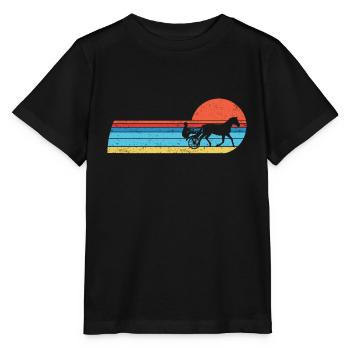 Harnais de chevaux de trot Chevaux de sport équestre - T-shirt bio MINI CREATOR Stanley/Stella Enfant - noir - Devant - Mikhail (115cm)