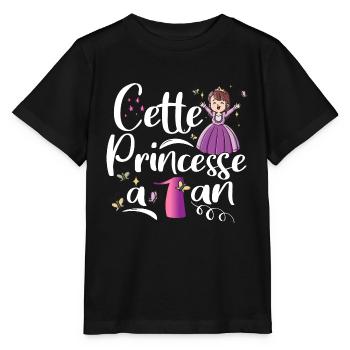 Anniversaire 1 an Bébé Princesse Cadeau - T-shirt bio MINI CREATOR Stanley/Stella Enfant - noir - Devant - Mikhail (115cm)