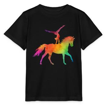 Aspect de l’aquarelle voûtée - T-shirt bio MINI CREATOR Stanley/Stella Enfant - noir - Devant - Mikhail (115cm)