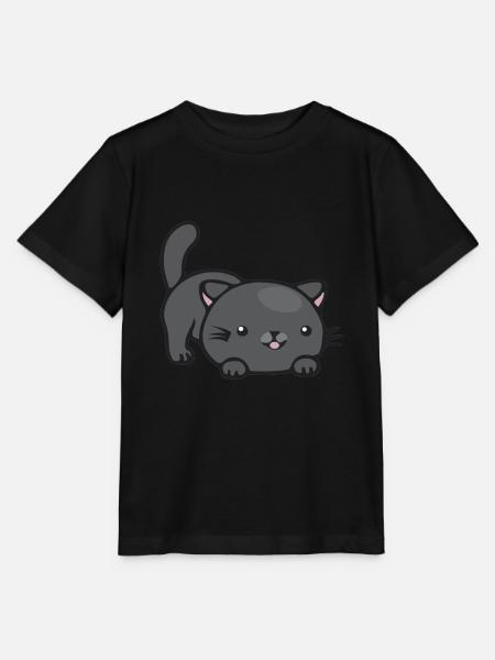 Chat mignon chaton mignon - T-shirt bio MINI CREATOR Stanley/Stella Enfant - noir