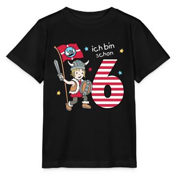 6. Geburtstag Wikinger Jungen Geschenkidee - Stanley/Stella Kinder T-Shirt MINI CREATOR  - Schwarz - Vorne - Mikhail (115cm)