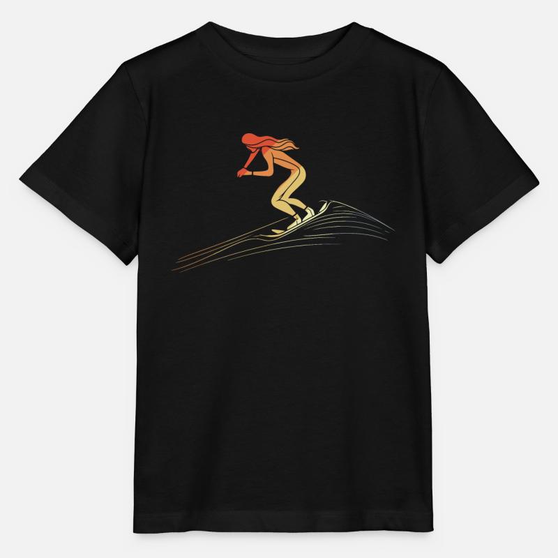 Ragazza Snowboard Retrò - Maglietta per bambini MINI CREATOR di Stanley/Stella - nero