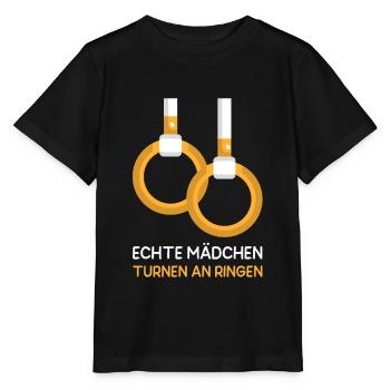 Turnen Ringe Pauschenpferd Geräteturnen Zubehör - Stanley/Stella Kinder T-Shirt MINI CREATOR  - Schwarz - Vorne - Mikhail (115cm)