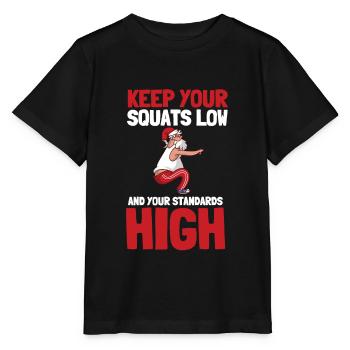 Squat Squatting Powerlifting Bodybuilding - Stanley/Stella MINI CREATOR Kids’ T-Shirt - black - Front - Mikhail (115cm)