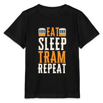 Tram Véhicule Train Tramway Trolley Téléphérique - T-shirt bio MINI CREATOR Stanley/Stella Enfant - noir - Devant - Mikhail (115cm)